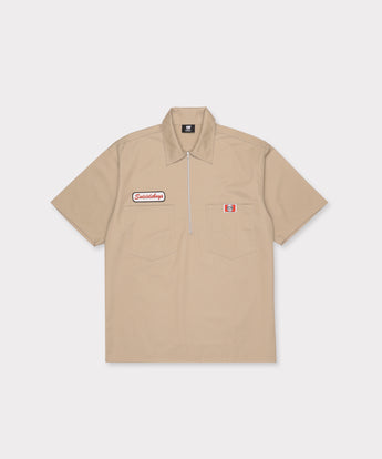 FIVENINE FACTORY HALF ZIP SHIRT (SAND)